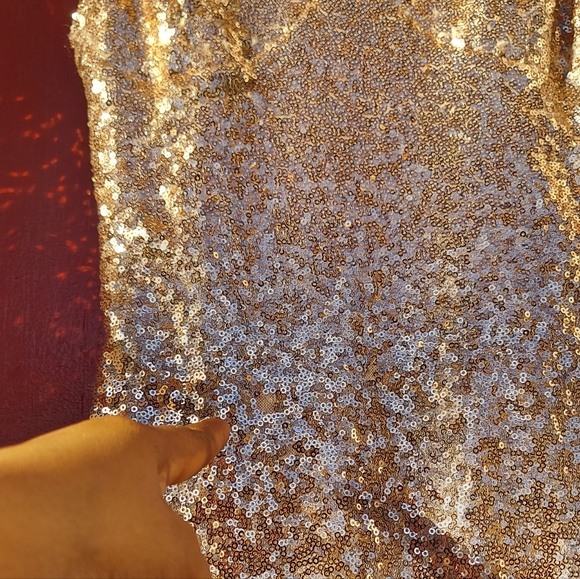 GOLD PARTY Sequin Bodycon Slip Dress 💕 - Picture 7 of 12